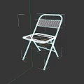 Modern Black Folding Armchair With Sturdy Steel Frame And Comfortable Seat