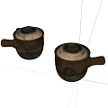 Decoction casserole old object 3d model