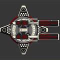 Futuristic Sci Fi Weapon With Red Blue Accents And Detailed Mechanical Structure