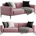 Double sofa sofa 3d model