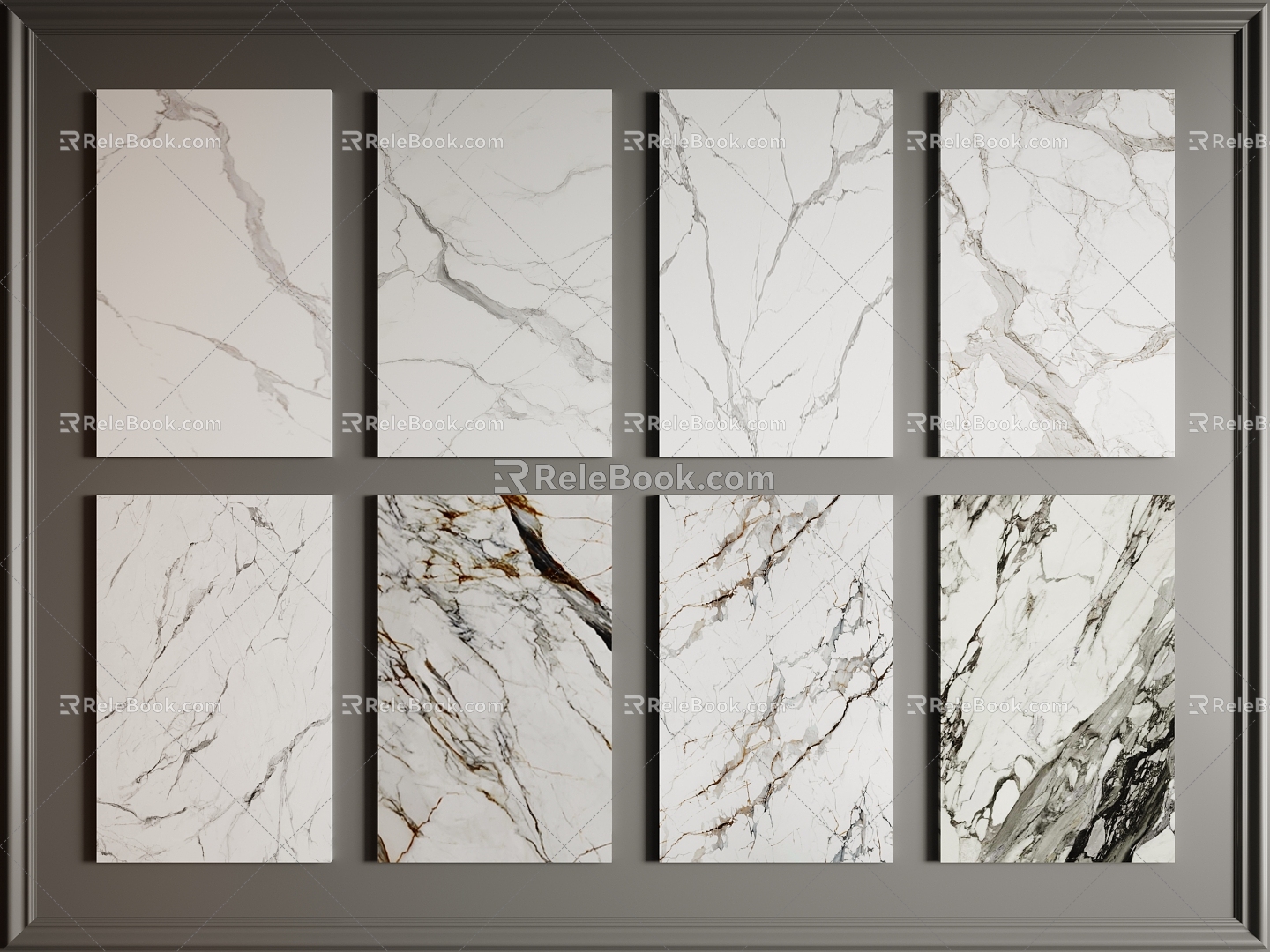 Marble Texture Stone Wall Panel Wall Trim Panel Marble Background Wall White Marble 3d model