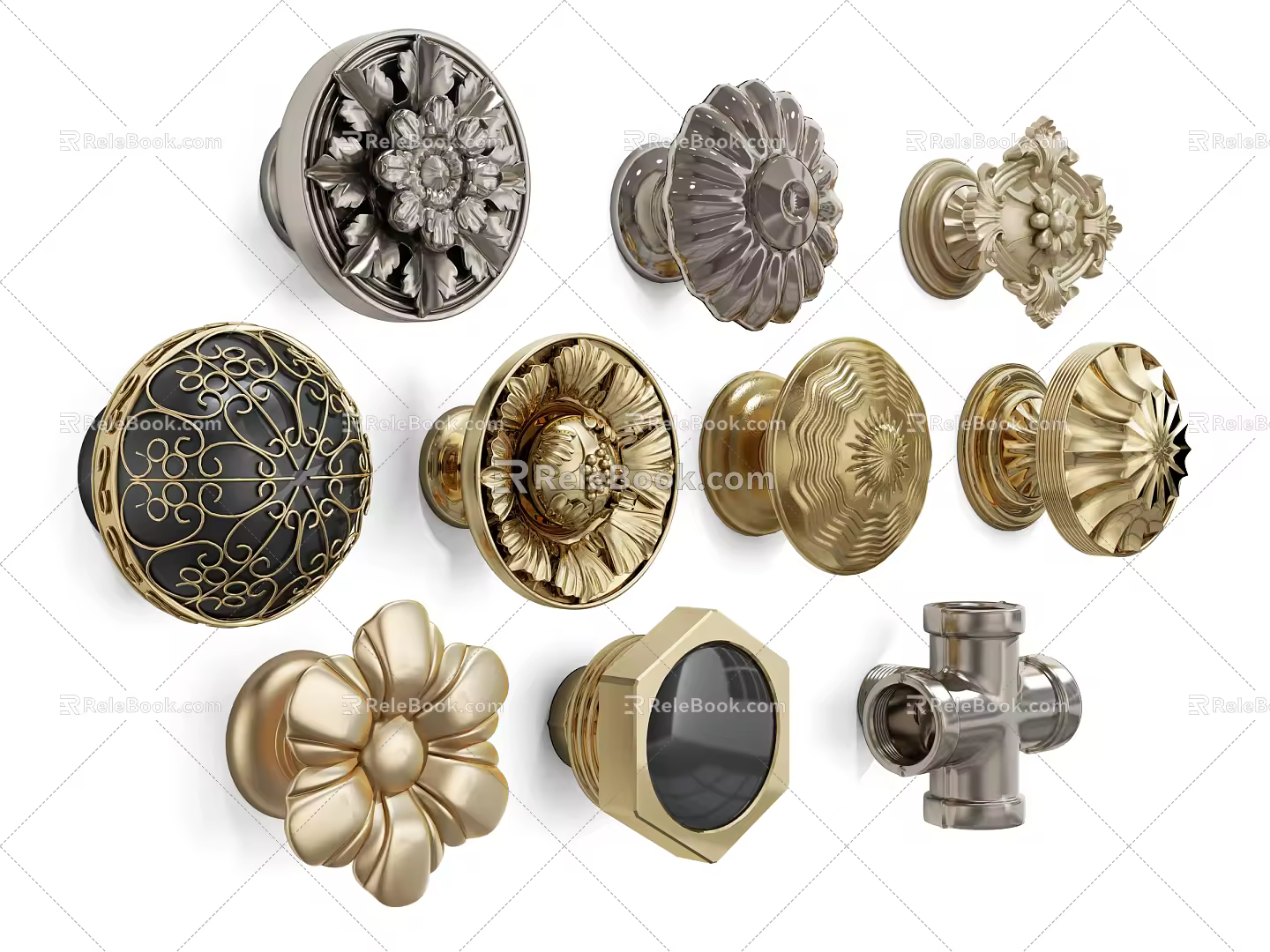 Light Luxury Handle Door Handle 3d model