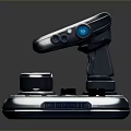 Modern Vehicle Control Device With Car Image On Screen And Control Buttons
