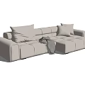 Modern corner sofa multiplayer sofa 3d model