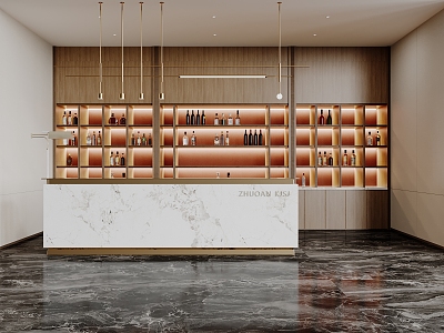 Water bar area 3d model