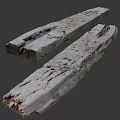 Weathered Stone Wood Pieces with Natural Holes and Rustic Texture for Home Decor