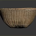 Handwoven Natural Wicker Basket Ideal For Household Storage And Decor