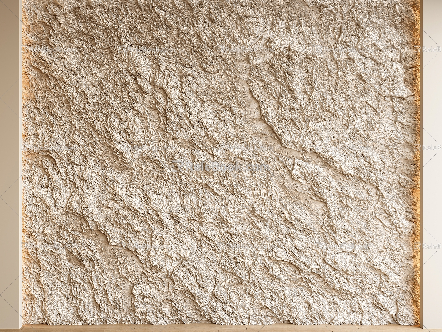 Rock wall rubble texture background wall 3d model