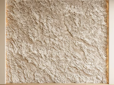 Textured Beige Wall Interior Design With Natural Rough Surface Texture And Warm Earthy Tone 3d model