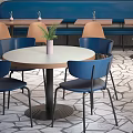Modern Cafe Internet Red Cafe 3d model