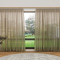 Curtain Cloth Curtain Pull Curtain Gauze Curtain Fabric Gauze Curtain 3d model