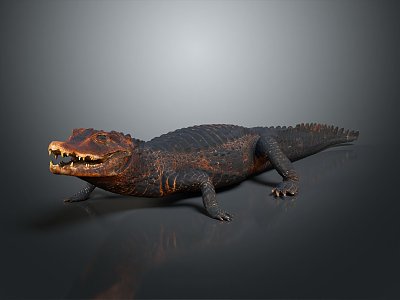 Modern Crocodile Alligator Nile Crocodile carnivore 3d model