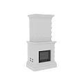 White Carved Fireplace Design With Ornate Decorative Details And Classic Style