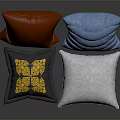 Colorful Decorative Fabric Pillows With Red Blue Gray And Yellow Butterfly Pattern