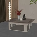 Quiet Tea Table Square Tea Table 3d model