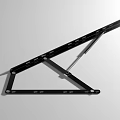 Black Metal Brackets In Different Angles With Mounting Holes For Furniture