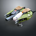 Turret Turntable Railgun Sci-fi Tower Defense Game Tower Defense Sci-fi Turret Game Turret Game Battery 3d model