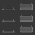 Bathroom Accessories Ladder Shelves in White Gray and Black Colors for Storage