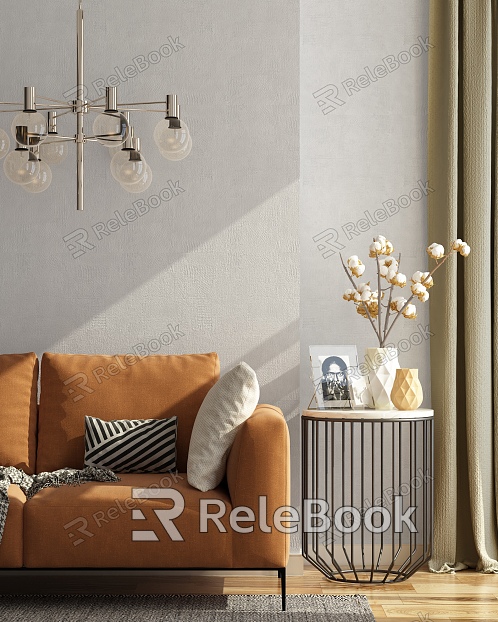 Modern sofa decorations model