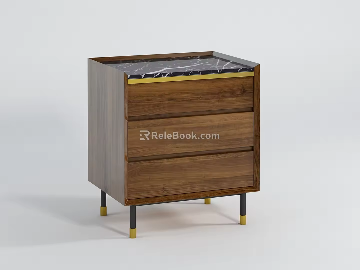 Light Luxury Bucket Cabinet with Three Bucket Cabinet 3d model
