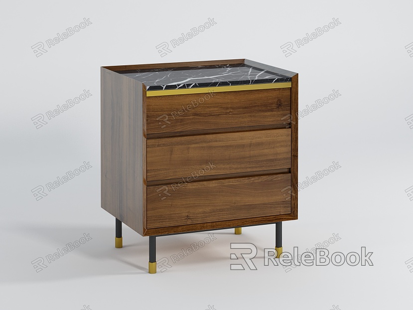 Light Luxury Bucket Cabinet with Three Bucket Cabinet model