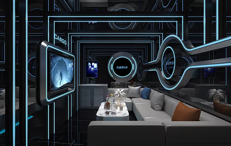 KTV private rooms 3d model