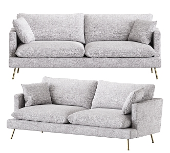 modern double sofa fabric double sofa 3d model