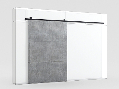 Modern Barn Door 3d model