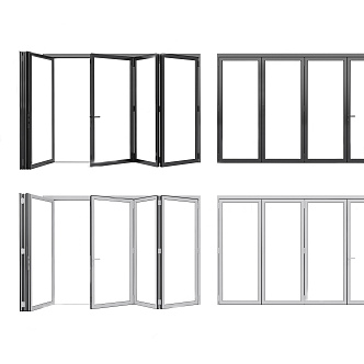 modern folding door 3d model