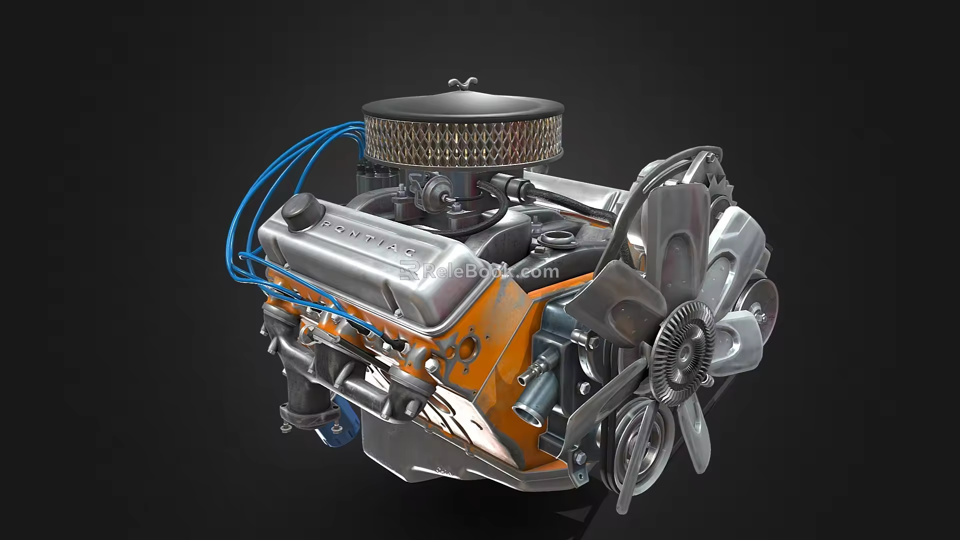Modern engine car engine 3d model