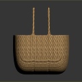 Basket Bamboo Basket Straw Basket Vegetable Basket Egg Basket Storage Basket Bamboo Basket Storage Basket Bamboo Blue 3d model