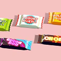 Colorful Wrapped Muesli Bars Featuring Oat Nut Yogurt Golden And Chomp Candy Bob Varieties
