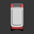 Red Electric Golf Cart With White Roof And Comfortable White Seats