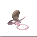 Pink Baby Pacifiers with Soft Silicone Nipple and Ring Handle Design 3d model