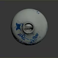 Carved Blue and White Porcelain Vase Featuring Slender Neck Globular Body and Landscape Figures