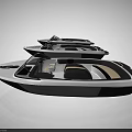 Three White and Black Motorboats with Open Cockpit and Seats Side by Side