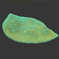 Appetizing Golden Crispy Fried Pastry with Half Moon Shape and Flaky Surface 3d model