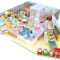 Kids Playground Commercial Equipment With Slides Carousel And Colorful Indoor Facilities
