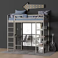 Modern Bunk Bed In Stylish Bedroom With Decor