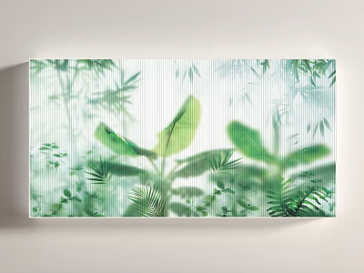 Modern Living Room Wall Lamp with Sofa and Green Plants Decor 3d model