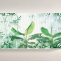 Modern Living Room Wall Lamp with Sofa and Green Plants Decor