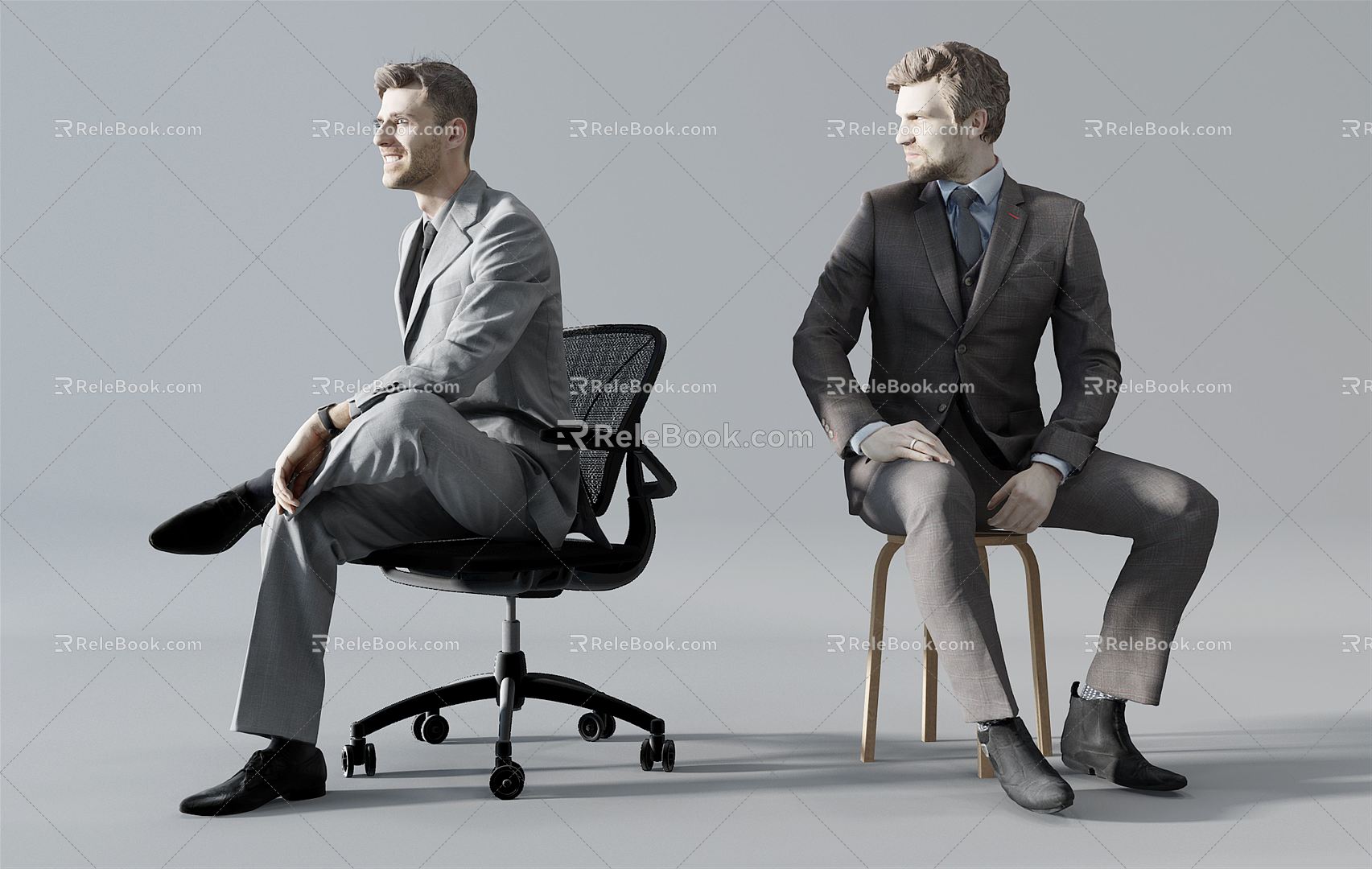 Modern Man Sitting Man Characters model