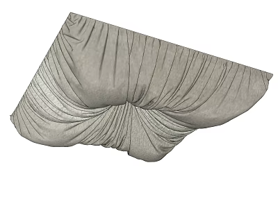 Ceiling Drapery With Soft Gathered Fabric And Neutral Tone For Elegant Interior Design 3d model