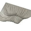 Ceiling Drapery With Soft Gathered Fabric And Neutral Tone For Elegant Interior Design