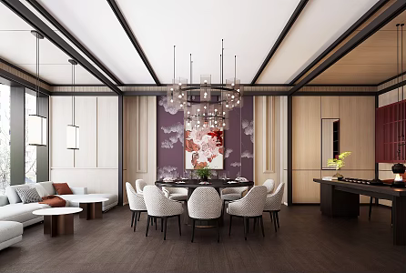 Modern Casual Restaurant 3d model