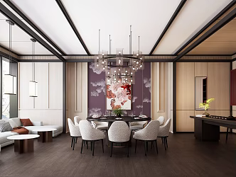 Modern Casual Restaurant 3d model