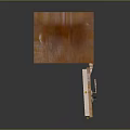 Brown Metal Safe With Open Door And Textured Surface Standing On Reflective Floor