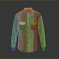 Brown Long Sleeve Shirt With Chest Pockets And Left Chest Badge