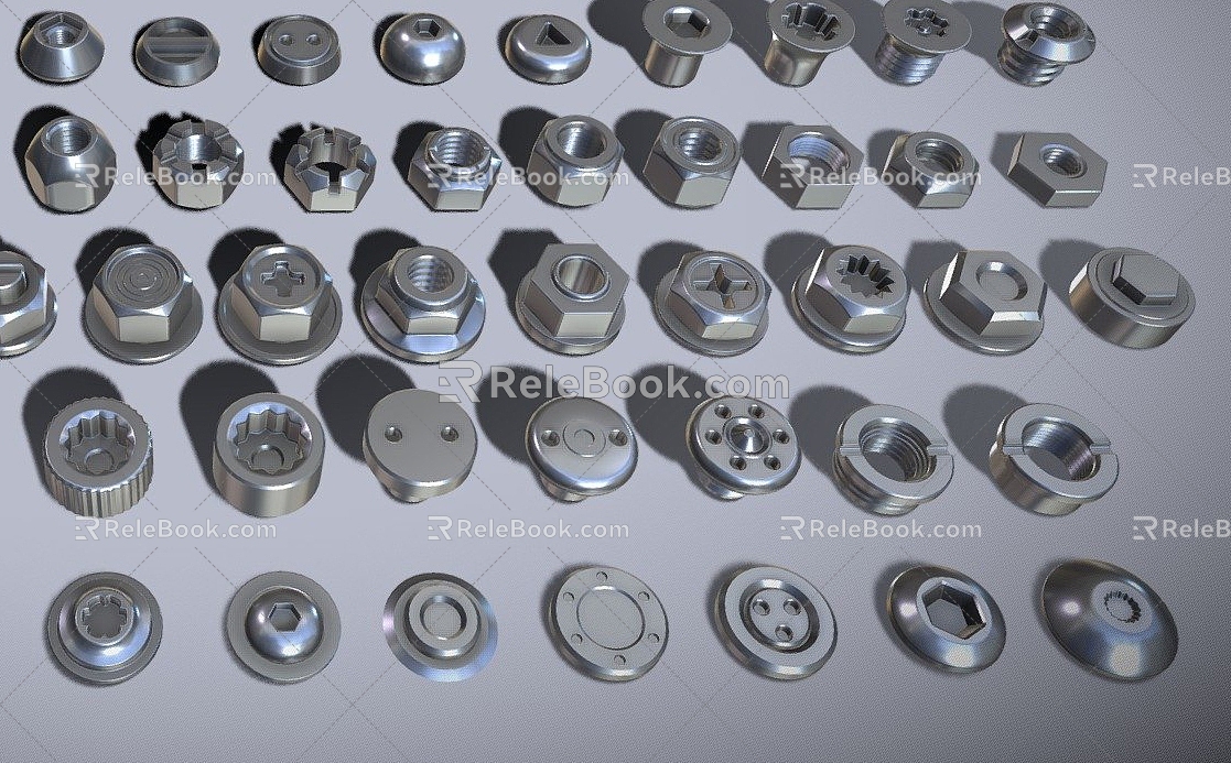 Modern Screw Screw Collection 3d model