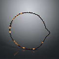 Colorful Beaded Necklace With Various Colored Beads And Curved Stylish Design